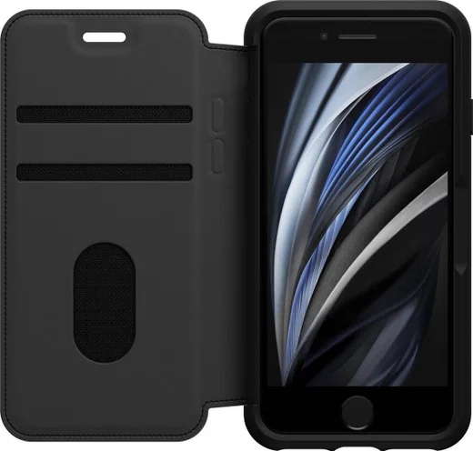Otterbox Strada iPhone SE (2020/2022) / 8 / 7 Hoesje Echt Leer Zwart afbeelding 5