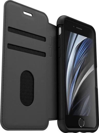 Otterbox Strada iPhone SE (2020/2022) / 8 / 7 Hoesje Echt Leer Zwart afbeelding 2