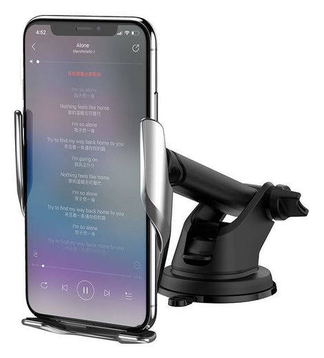 Hoco S14 Ventilatierooster/Raam/Dashboard Houder Auto met Draadloos Opladen 15W afbeelding 2