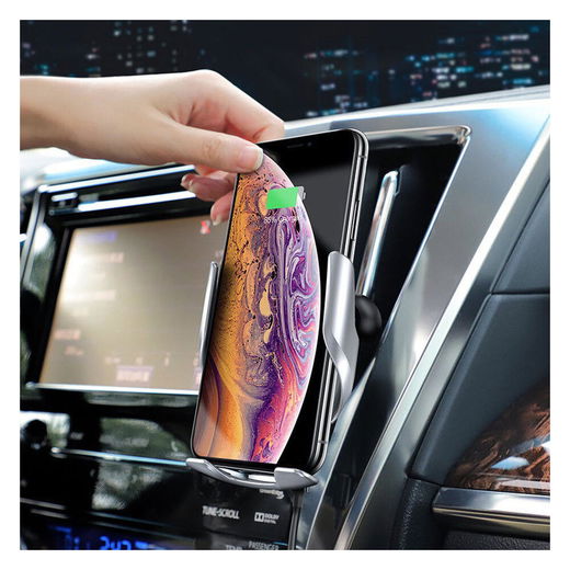 Hoco S14 Ventilatierooster/Raam/Dashboard Houder Auto met Draadloos Opladen 15W afbeelding 4
