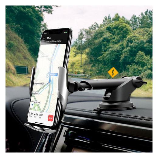 Hoco S14 Ventilatierooster/Raam/Dashboard Houder Auto met Draadloos Opladen 15W afbeelding 5