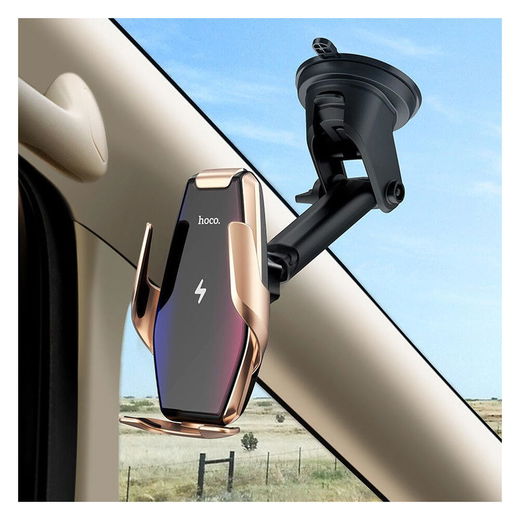 Hoco S14 Ventilatierooster/Raam/Dashboard Houder Auto met Draadloos Opladen 15W afbeelding 8