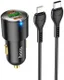 Hoco 3A Auto Snellader 45W PD & QC 3.0 + USB-C naar Lightning Kabel 1M afbeelding 1