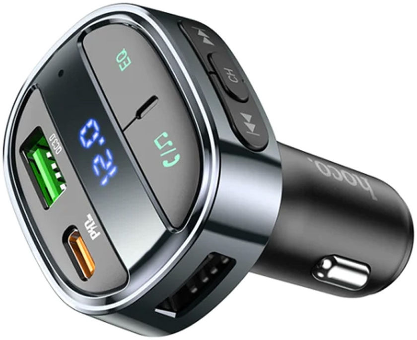 Hoco Bluetooth 5.0 Muziek Transmitter 30W Autolader met PD en QC 3.0 afbeelding 2
