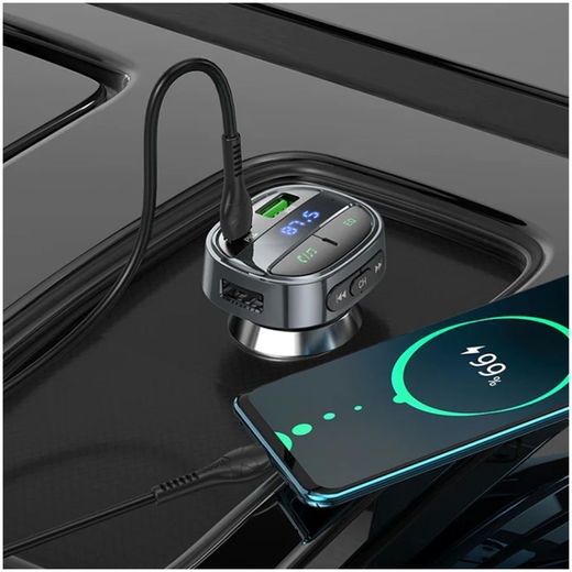 Hoco Bluetooth 5.0 Muziek Transmitter 30W Autolader met PD en QC 3.0 afbeelding 3