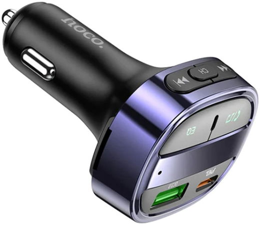 Hoco Bluetooth 5.0 Muziek Transmitter 30W Autolader met PD en QC 3.0 afbeelding 5