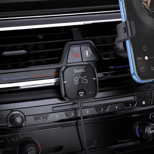 Hoco Wireless Bluetooth 5.0 Muziek FM Transmitter USB-A Zwart afbeelding 3