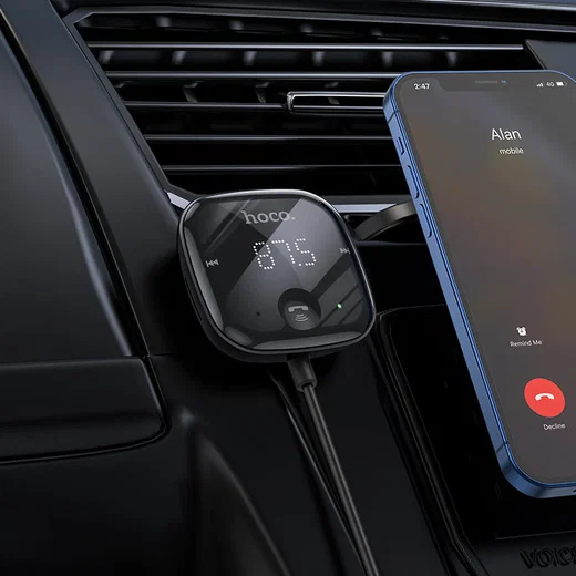 Hoco Wireless Bluetooth 5.0 Muziek FM Transmitter USB-A Zwart afbeelding 4