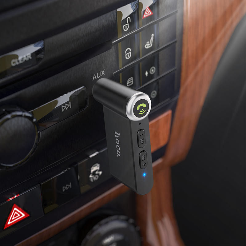 Hoco Bluetooth 5.0 Audio Receiver Auto met 3.5mm Jack AUX Aansluiting afbeelding 3