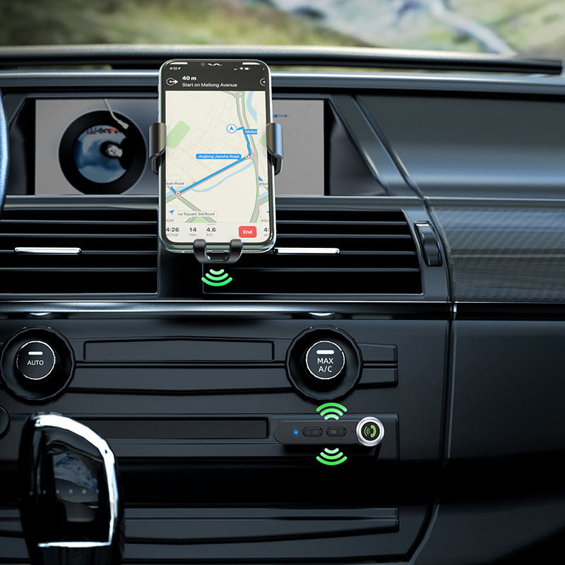 Hoco Bluetooth 5.0 Audio Receiver Auto met 3.5mm Jack AUX Aansluiting afbeelding 4