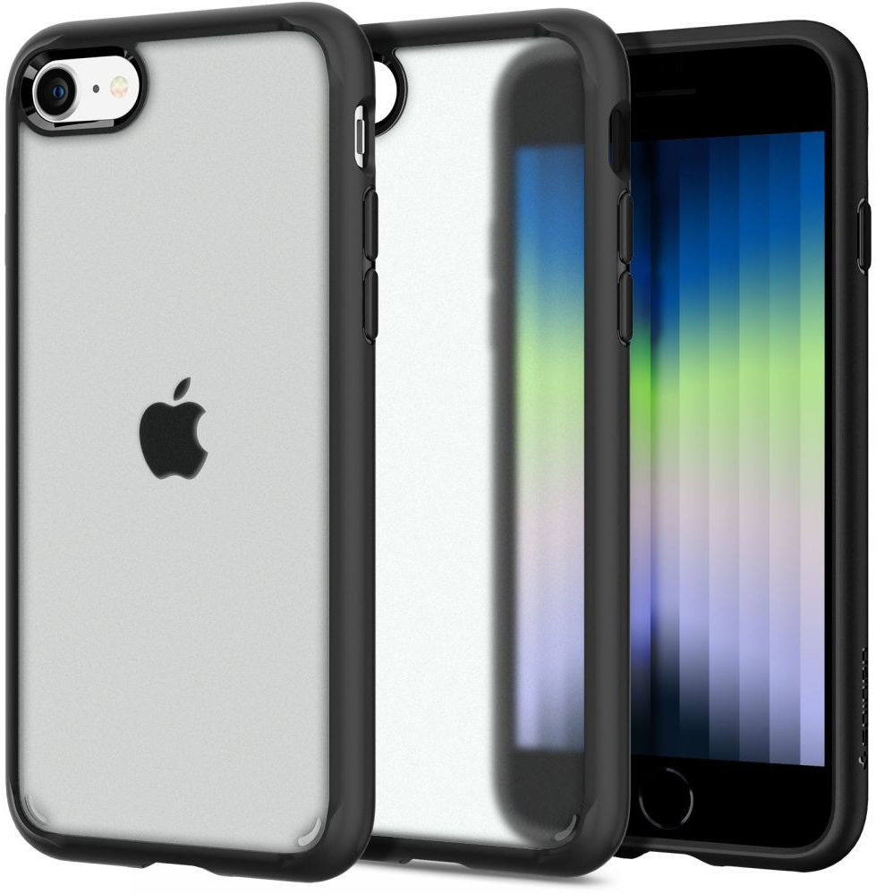 Spigen Ultra Hybrid iPhone SE (2020/2022)/8/7 Hoesje Transparant Zwart afbeelding 1