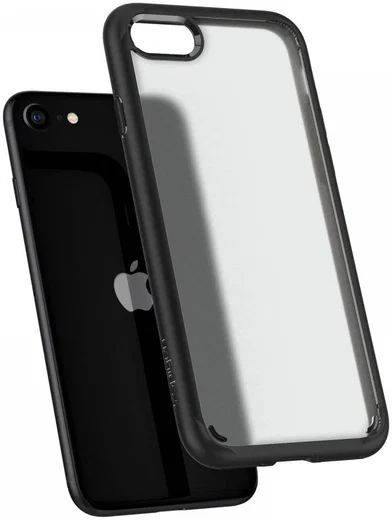 Spigen Ultra Hybrid iPhone SE (2020/2022)/8/7 Hoesje Transparant Zwart afbeelding 2