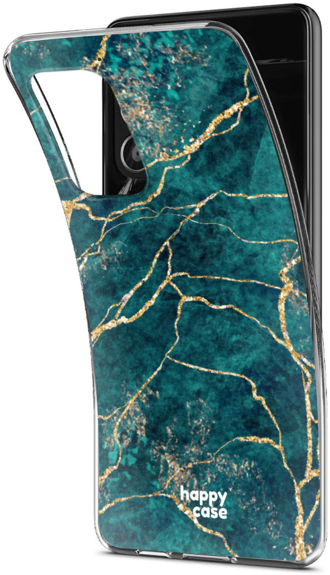 HappyCase Samsung Galaxy A53 Hoesje Flexibel TPU Aqua Marmer Print afbeelding 5
