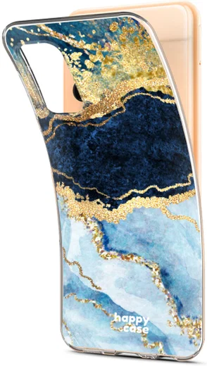 HappyCase Samsung Galaxy A13 Hoesje Flexibel TPU Blauw Marmer Print afbeelding 7