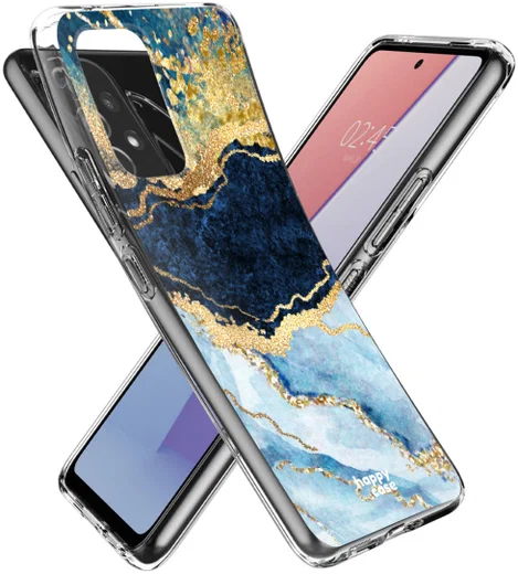 HappyCase Samsung Galaxy A53 Hoesje Flexibel TPU Blauw Marmer Print afbeelding 8