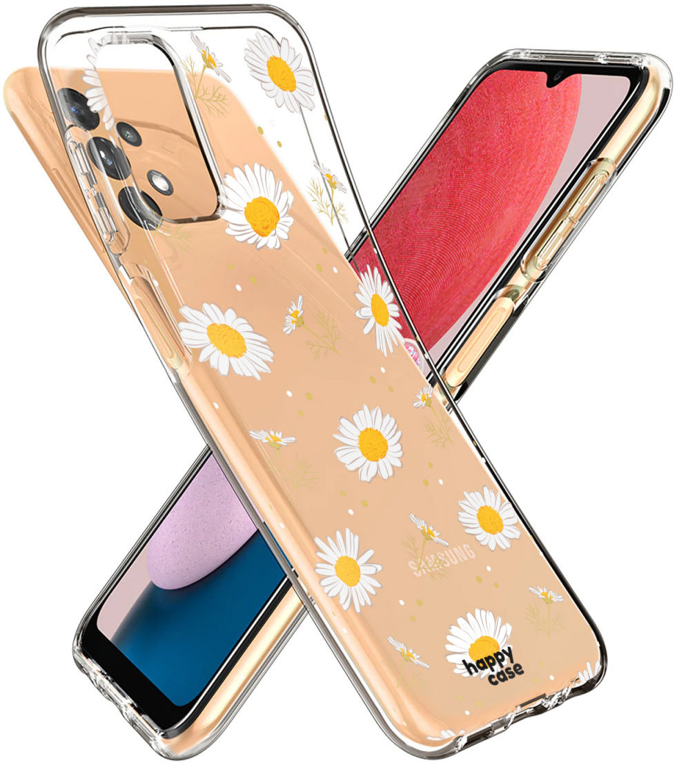 HappyCase Samsung Galaxy A13 Hoesje Flexibel TPU Bloemen Print afbeelding 2