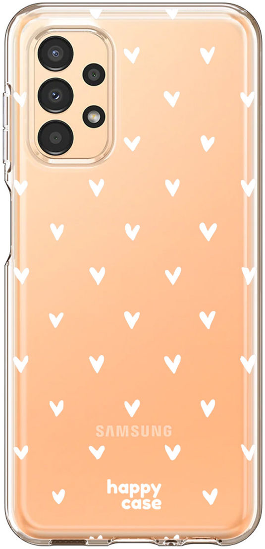 HappyCase Samsung Galaxy A13 Hoesje Flexibel TPU Hartjes Print afbeelding 1