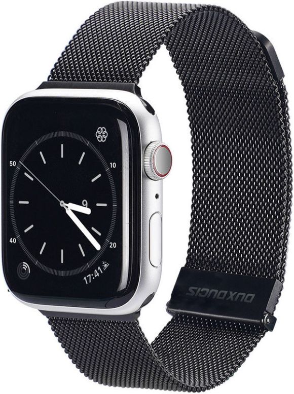 Dux Ducis Apple Watch Milanese Band - 1-10/SE/Ultra - 42/41/40/38MM - Zwart afbeelding 1
