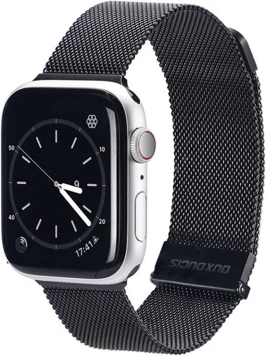 Dux Ducis Apple Watch Milanese Band - 1-10/SE/Ultra - 42/41/40/38MM - Zwart afbeelding 1