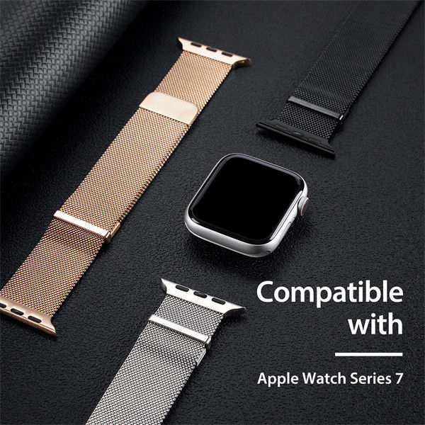 Dux Ducis Apple Watch Milanese Band - 1-10/SE/Ultra - 42/41/40/38MM - Zwart afbeelding 7