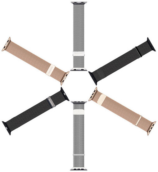 Dux Ducis Apple Watch Milanese Band - 1-10/SE/Ultra - 42/41/40/38MM - Zwart afbeelding 10