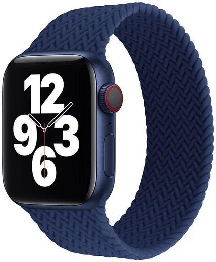 Apple Watch Bandje - 1-10/SE/Ultra - 49/46/45/44/42MM - Geweven - Maat M - Blauw afbeelding 1