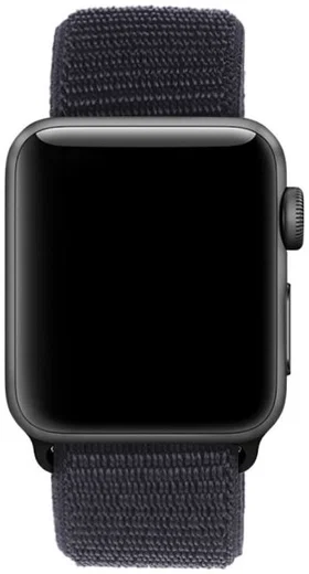 Apple Watch Bandje - 1-10/SE - 42/41/40/38MM - Nylon - Klittenband - Zwart afbeelding 3