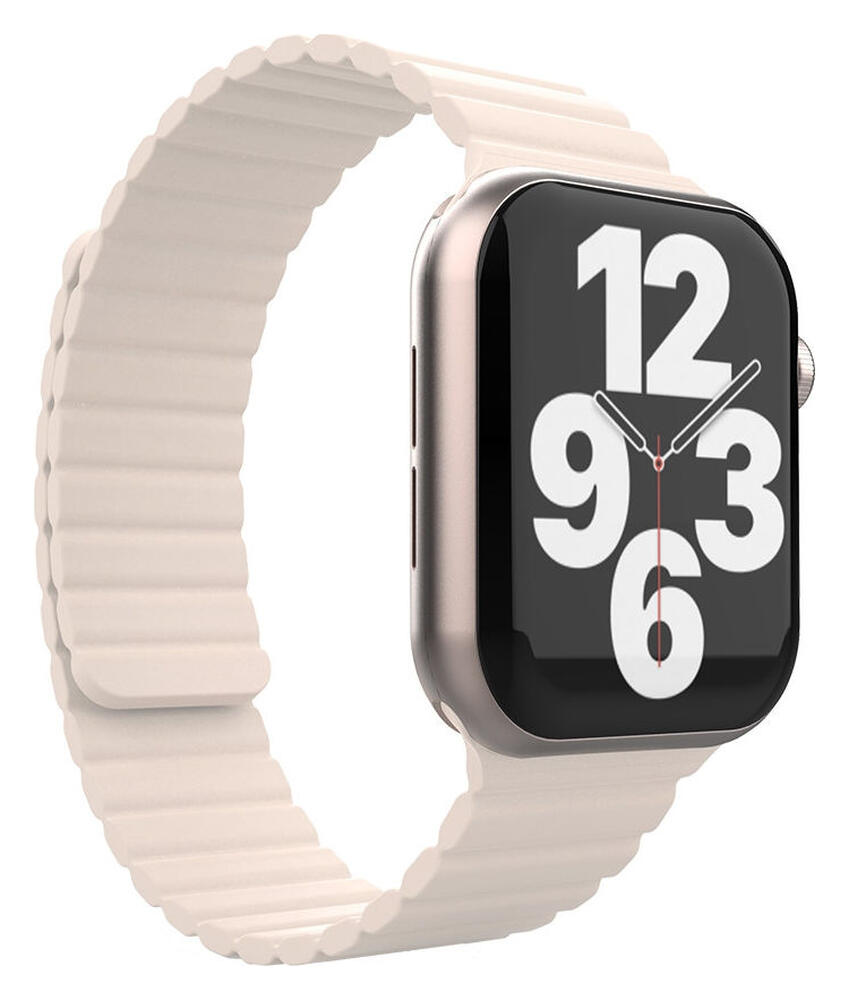 Apple Watch Bandje - 1-10/SE - 42/41/40/38MM - Magnetisch - Siliconen - Beige afbeelding 1