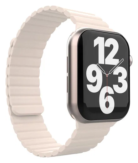 Apple Watch Bandje - 1-10/SE - 42/41/40/38MM - Magnetisch - Siliconen - Beige afbeelding 1