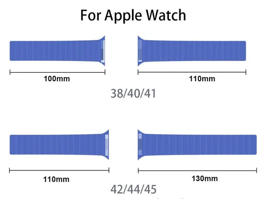 Apple Watch Bandje - 1-10/SE - 42/41/40/38MM - Magnetisch - Siliconen - Beige afbeelding 4