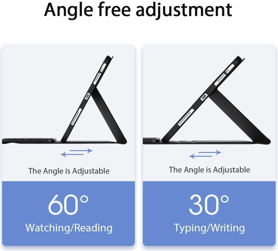 Dux Ducis iPad Pro 11/Air (2020/2022) Hoes Bluetooth Toetsenbord afbeelding 9
