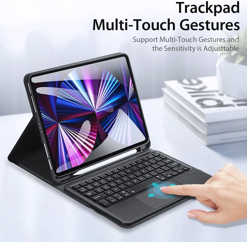 Dux Ducis iPad Pro 11/Air (2020/2022) Hoes Bluetooth Toetsenbord afbeelding 4
