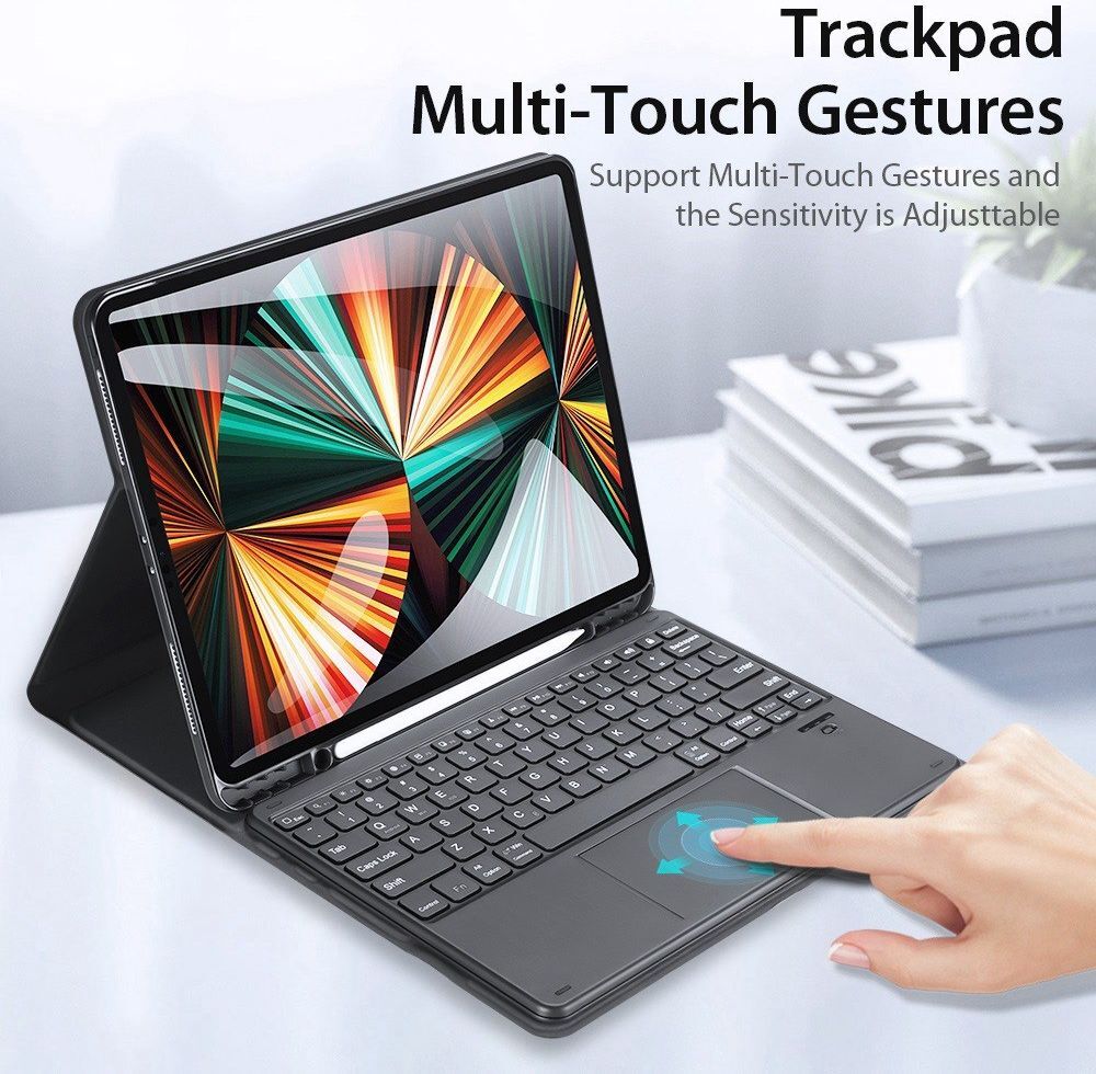 Dux Ducis iPad Pro 12.9 (2020/2021) Hoes Bluetooth Toetsenbord QWERTY afbeelding 3