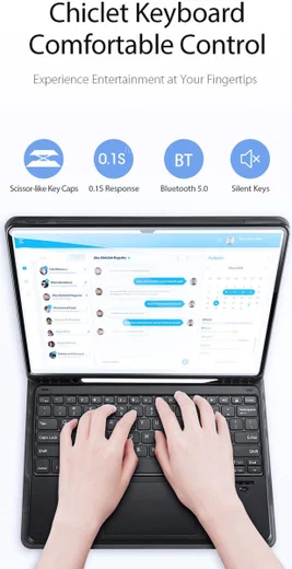 Dux Ducis iPad Pro 12.9 (2020/2021) Hoes Bluetooth Toetsenbord QWERTY afbeelding 4