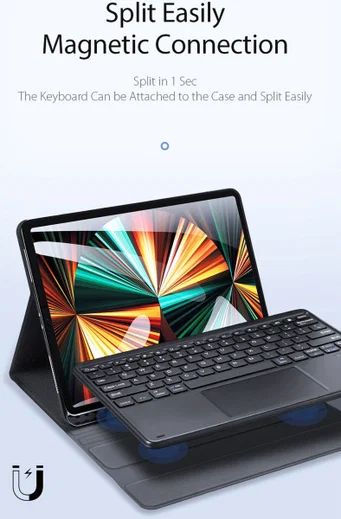 Dux Ducis iPad Pro 12.9 (2020/2021) Hoes Bluetooth Toetsenbord QWERTY afbeelding 5