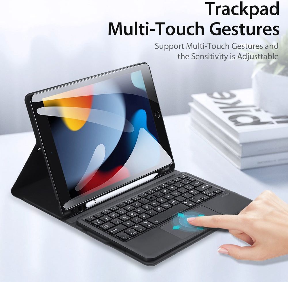 Dux Ducis iPad 10.2 (2019/2020/2021) Hoes Bluetooth Toetsenbord QWERTY afbeelding 3