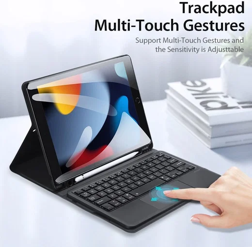 Dux Ducis iPad 10.2 (2019/2020/2021) Hoes Bluetooth Toetsenbord QWERTY afbeelding 3