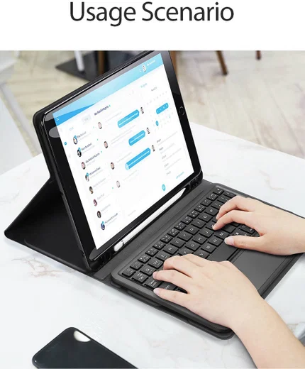 Dux Ducis iPad 10.2 (2019/2020/2021) Hoes Bluetooth Toetsenbord QWERTY afbeelding 7