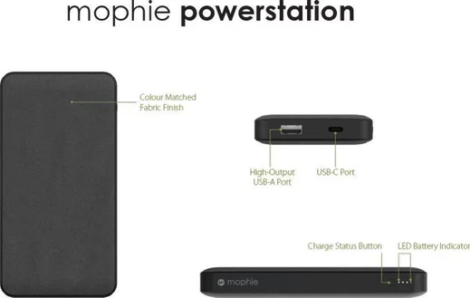 Mophie Powerstation Powerbank 10.000 mAh 18W PD Zwart afbeelding 5