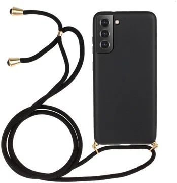 Samsung Galaxy S22 Hoesje Back Cover Flexibel TPU met Koord Zwart