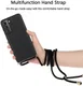 Samsung Galaxy S22 Hoesje Back Cover Flexibel TPU met Koord Zwart afbeelding 3