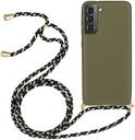Samsung Galaxy S22 Hoesje Back Cover Flexibel TPU met Koord Groen