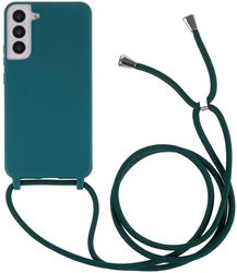 Samsung Galaxy S22 Hoesje Back Cover Flexibel met Koord Groen afbeelding