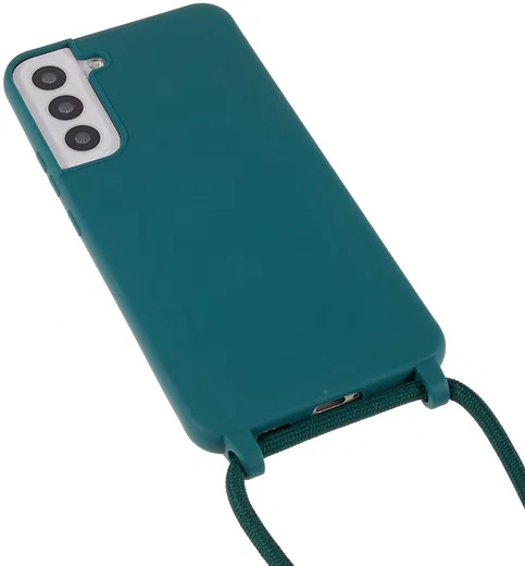 Samsung Galaxy S22 Hoesje Back Cover Flexibel met Koord Groen afbeelding 3