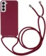 Samsung Galaxy S22 Hoesje Back Cover Flexibel met Koord Rood afbeelding 1