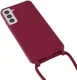 Samsung Galaxy S22 Hoesje Back Cover Flexibel met Koord Rood afbeelding 3
