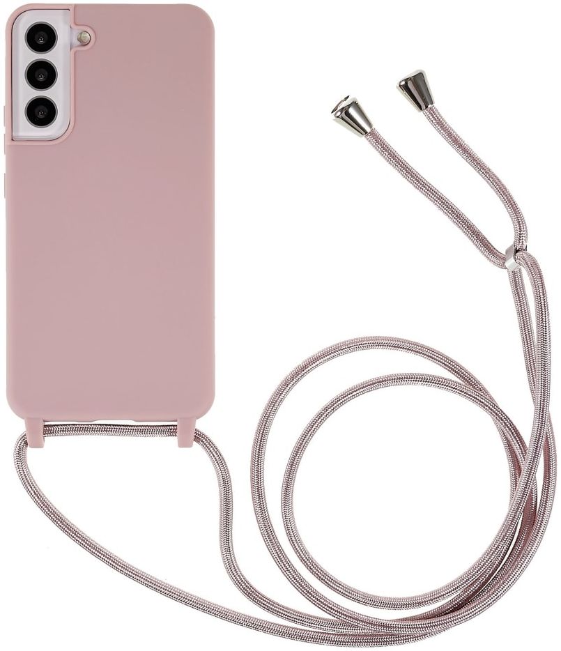 Samsung Galaxy S22 Hoesje Back Cover Flexibel met Koord Roze afbeelding 1
