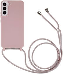 Samsung Galaxy S22 Hoesje Back Cover Flexibel met Koord Roze afbeelding