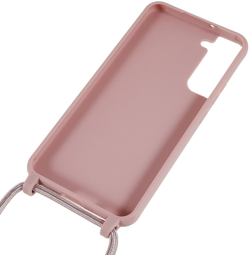 Samsung Galaxy S22 Hoesje Back Cover Flexibel met Koord Roze afbeelding 4