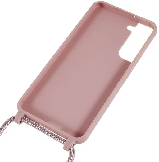 Samsung Galaxy S22 Hoesje Back Cover Flexibel met Koord Roze afbeelding 4